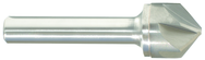 1/2" Size-1/4" Shank-120° Carbide-Bright 6 Flute Chatterless Countersink - Exact Tool & Supply