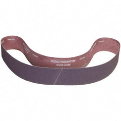 Norton - 1-1/2" Wide x 60" OAL, Aluminum Oxide Abrasive Belt - Aluminum Oxide, Medium, Nonwoven, X Weighted Cloth Backing - Exact Tool & Supply