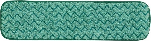 Rubbermaid - 469.9mm Long x 5-1/2" Wide Microfiber Dust Mop Pad - Green, Looped Head, Launderable - Exact Tool & Supply