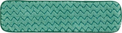 Rubbermaid - 469.9mm Long x 5-1/2" Wide Microfiber Dust Mop Pad - Green, Looped Head, Launderable - Exact Tool & Supply