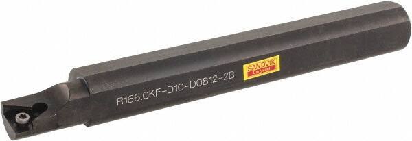 Sandvik Coromant - Internal/External Thread, Right Hand Cut, 5/8" Shank Width x 14.48mm Shank Height Indexable Threading Toolholder - 5" OAL, R166.0L-11 Insert Compatibility, R166.0KF..C Toolholder, Series T-Max U-Lock - Exact Tool & Supply