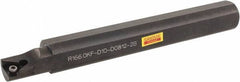 Sandvik Coromant - Internal/External Thread, Right Hand Cut, 5/8" Shank Width x 14.48mm Shank Height Indexable Threading Toolholder - 5" OAL, R166.0L-11 Insert Compatibility, R166.0KF..C Toolholder, Series T-Max U-Lock - Exact Tool & Supply