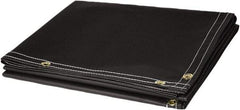 Steiner - 8' High x 6' Wide Vinyl Laminated Polyester Welding Curtain - Black, Grommet - Exact Tool & Supply
