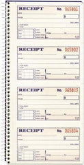 Adams Business Forms - 200 Sheet, 2-3/4 x 4-3/4", Receipt Book - Exact Tool & Supply