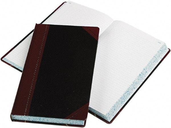 Boorum & Pease - 500 Sheet, 14-1/8 x 8-5/8", Record Rule Record/Account Book - Black & Red - Exact Tool & Supply