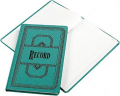 Boorum & Pease - 300 Sheet, 12-1/8 x 7-5/8", Record Rule Record/Account Book - Blue - Exact Tool & Supply