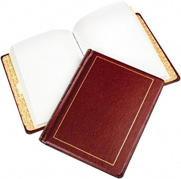 Wilson Jones - 250 Sheet, 8-1/2 x 11", Log Book - Red - Exact Tool & Supply