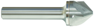 1" Size-1/2" Shank-100° Carbide-Bright 3 Flute Machine Countersink - Exact Tool & Supply