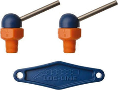 Loc-Line - 1/8" Hose Inside Diam x 1/16" Nozzle Diam, High-Pressure Coolant Hose Nozzle - NPT, for Use with Loc-Line Modular Hose System, 2 Pieces - Exact Tool & Supply