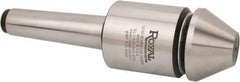 Royal Products - MT5 Morse Taper, 2.45" Head Diam Live Center - 5,000 Max RPM, 2.78" Head Length, 2-1/2" Point Diam, 1.58" Point Len, 1,905 Lb Max Workpc, Bull Nose Point - Exact Tool & Supply