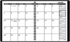 AT-A-GLANCE - 24 Sheet, 6-7/8 x 8-3/4", Planner Appointment Book - Black - Exact Tool & Supply