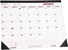 REDIFORM - 12 Sheet, 22 x 17", Desk Pad - White & Red - Exact Tool & Supply