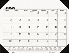 House of Doolittle - 12 Sheet, 22 x 17", Desk Pad - White - Exact Tool & Supply