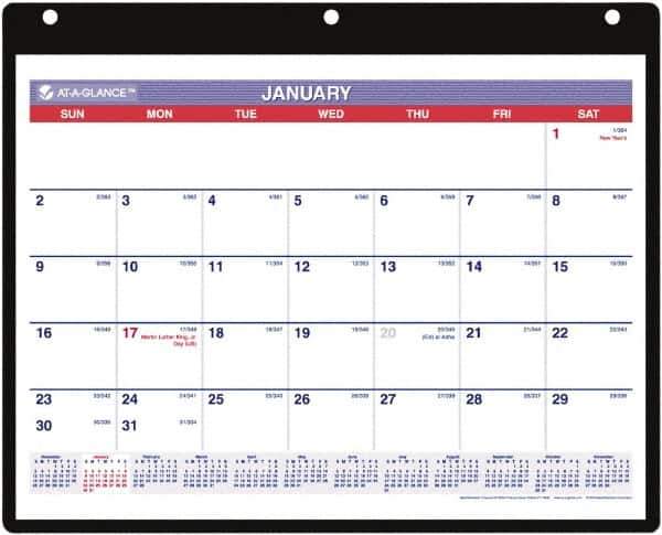 AT-A-GLANCE - 12 Sheet, 11 x 8-1/4", Wall Calendar - Exact Tool & Supply