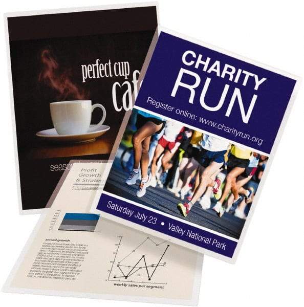 Swingline - 100 Piece, 3 mil Thick, Letter Size Gloss Finish Plastic Pouch - 9 Inch Wide x 11 Inch High - Exact Tool & Supply