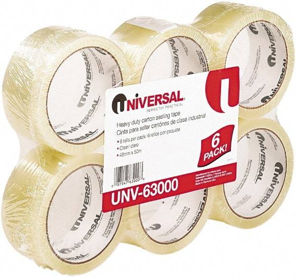 UNIVERSAL - 2" Wide x 1.85mm Thick x 55 yds Long, 63000 Box Sealing & Label Protection Tape - Clear - Exact Tool & Supply