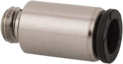 Legris - 6mm Outside Diam, M5x0.8 Metric, Nickel Plated Brass Push-to-Connect Male Connector with Internal Hex - 290 Max psi, Tube to Metric Thread Connection, Nitrile O-Ring - Exact Tool & Supply