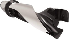 Allied Machine and Engineering - Series 29, 29 to 31.99mm Diam, 32mm Diam Straight Shank with Flange, Straight Flute Spade Drill - 96mm Max Depth, 136.2mm Body Length, 196.2mm OAL, Standard Length, Through Coolant - Exact Tool & Supply