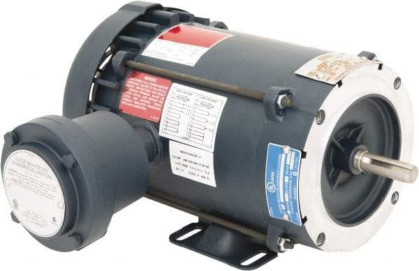 Leeson - 1/2 hp 1,800 Max RPM Explosion Proof Motor - 56C NEMA Frame, 230/460 Volts, 68% Efficiency at Full Load - Exact Tool & Supply