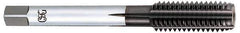 OSG - 1/2-13 UNC 2B 5 Flute TiCN Finish Solid Carbide Straight Flute Machine Tap - Modified Bottoming, Right Hand Thread, 110mm OAL, 1-21/32" Thread Length, Oversize - Exact Tool & Supply