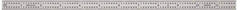 General - 12" Long, 1/100, 1/64, 1/32, 1/10" Graduation, Flexible Steel Rule - 5R Graduation Style, 1/2" Wide, Silver, Satin Chrome Finish - Exact Tool & Supply