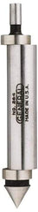 General - 0.2" Head Diam, 1/2" Shank, Double End, Mechanical Center Finder - Accurate to 0.0005", Conical and Cylindrical Contact - Exact Tool & Supply
