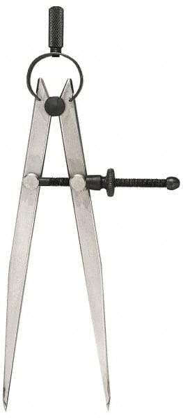 General - 4 Inch Leg, Spring Joint, Steel, Bright Finish, Divider - Exact Tool & Supply