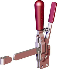 De-Sta-Co - 499 Lb Holding Capacity, Vertical Handle, Manual Hold Down Toggle Clamp - 57° Handle Movement, 99° Bar Opening, Solid Bar, Straight Base, Carbon Steel - Exact Tool & Supply