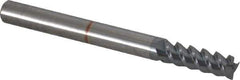 Accupro - 3/16", 9/16" LOC, 3/16" Shank Diam, 2" OAL, 3 Flute, Solid Carbide Square End Mill - Single End, TiCN Finish, Spiral Flute, 60° Helix, Centercutting, Right Hand Cut, Right Hand Flute - Exact Tool & Supply