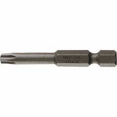 Wiha - T20 Power Bit - 1/4" Drive, 2" OAL - Exact Tool & Supply
