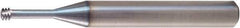 Vargus - #5-40, #6-40 Thread, 1/4" Shank Diam, Bright Coating, Solid Carbide Straight Flute Thread Mill - 3 Flutes, 2.244" OAL, #5 Min Noml Diameter - Exact Tool & Supply