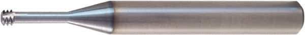Vargus - M2.5x0.45 ISO, 1.95mm Cutting Diam, 3 Flute, Solid Carbide Helical Flute Thread Mill - Internal Thread, 7.7mm LOC, 57mm OAL, 6mm Shank Diam - Exact Tool & Supply