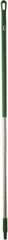Vikan - 59 x 1-1/4" Aluminum Squeegee Handle - European Threaded Connection, Green - Exact Tool & Supply