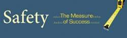 NMC - Safety - The Measure of Success, 120 Inch Long x 36 Inch High, Safety Banner - Polyethylene, English, Printed on 1 Side - Exact Tool & Supply
