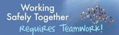 NMC - Working Safely Together Requires Teamwork!, 60 Inch Long x 36 Inch High, Safety Banner - Polyethylene, English, Printed on 1 Side - Exact Tool & Supply