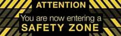 NMC - Attention - You Are Now Entering a Safety Zone, 120 Inch Long x 36 Inch High, Safety Banner - Polyethylene, English, Printed on 1 Side - Exact Tool & Supply
