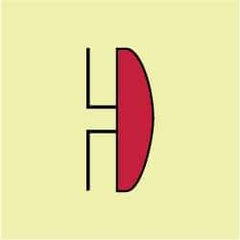 NMC - 6" Long x 6" Wide, Pressure-Sensitive Vinyl Safety Sign - Square, 0.004" Thick, Use for Marine Application - Exact Tool & Supply
