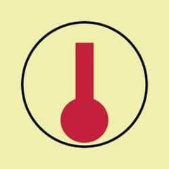 NMC - 6" Long x 6" Wide, Pressure-Sensitive Vinyl Safety Sign - Square, 0.004" Thick, Use for Marine Application - Exact Tool & Supply