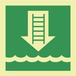 NMC - 6" Long x 6" Wide, Pressure-Sensitive Vinyl Safety Sign - Square, 0.004" Thick, Use for Marine Application - Exact Tool & Supply