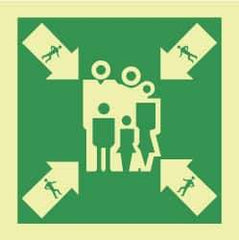 NMC - 6" Long x 6" Wide, Rigid Plastic Safety Sign - Square, 0.05" Thick, Use for Marine Application - Exact Tool & Supply