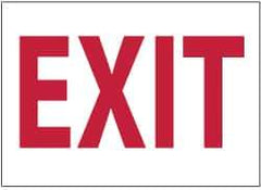 NMC - Exit, Pressure Sensitive Vinyl Exit Sign - 14" Wide x 10" High, Glow-in-the-Dark - Exact Tool & Supply