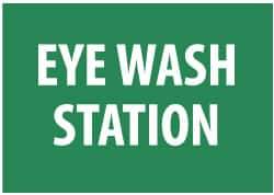 NMC - "Eye Wash Station", 7" Long x 10" Wide, Aluminum Safety Sign - Rectangle, 0.04" Thick, Use for First Aid - Exact Tool & Supply