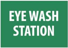 NMC - "Eye Wash Station", 7" Long x 10" Wide, Aluminum Safety Sign - Rectangle, 0.04" Thick, Use for First Aid - Exact Tool & Supply