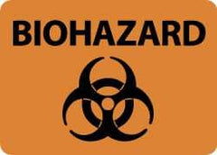 NMC - "Biohazard", 10" Long x 14" Wide, Aluminum Safety Sign - Rectangle, 0.04" Thick, Use for Hazardous Materials - Exact Tool & Supply