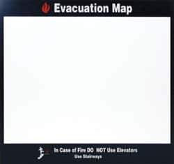 NMC - 11 Inch Wide x 8-1/2 Inch High Sign Compatibility, Plastic Evacuation Map Holder - Black, 11-1/2 Inch Width x 11 Inch Holder Height, Holds 3 Signs - Exact Tool & Supply