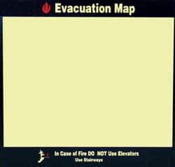 NMC - 11 Inch Wide x 8-1/2 Inch High Sign Compatibility, Plastic Evacuation Map Holder - Black, 11-1/2 Inch Width x 11 Inch Holder Height, Holds 3 Signs - Exact Tool & Supply