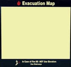 NMC - 11 Inch Wide x 8-1/2 Inch High Sign Compatibility, Plastic Evacuation Map Holder - Black, 11-1/2 Inch Width x 11 Inch Holder Height, Holds 3 Signs - Exact Tool & Supply
