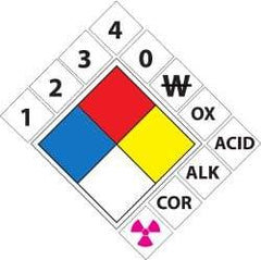 NMC - 15" Long x 15" Wide, Rigid Plastic Safety Sign - Square, 0.01" Thick, Use for Hazardous Materials - Exact Tool & Supply