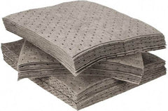 Brady SPC Sorbents - 17 Gal Capacity per Package, Universal Pad - 17" Long x 15" Wide, Gray, Polypropylene - Exact Tool & Supply