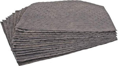 Brady SPC Sorbents - 34 Gal Capacity per Package, Universal Pad - 17" Long x 15" Wide, Gray, Polypropylene - Exact Tool & Supply